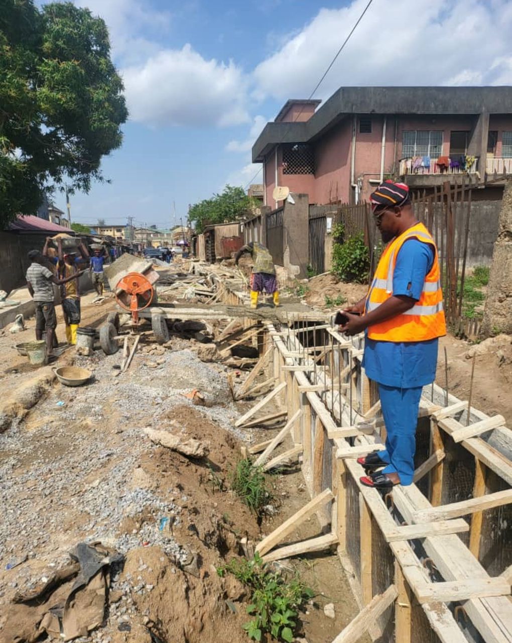 Road and drainage works