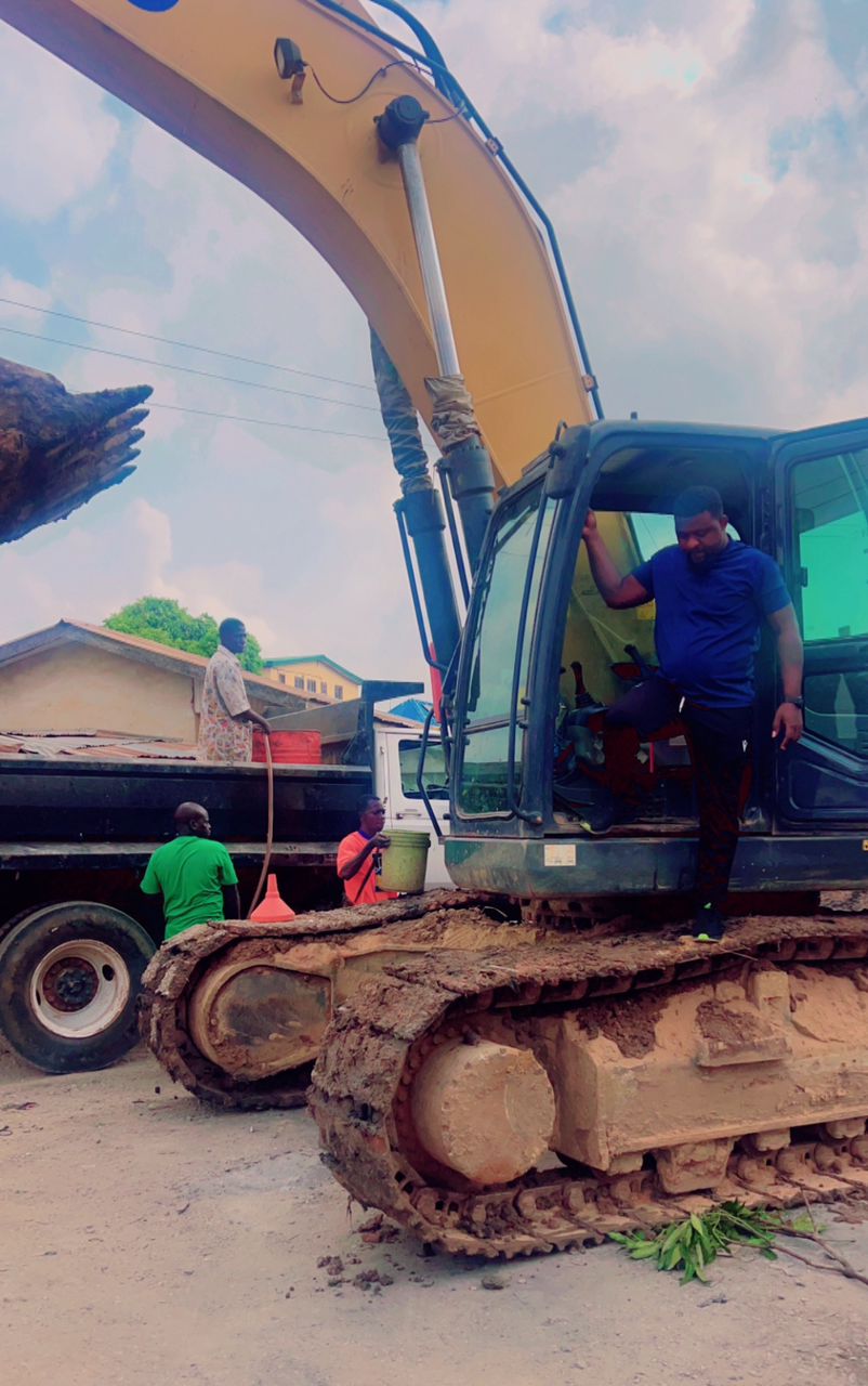 Excavator on project site